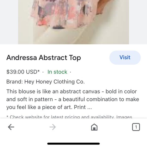 Andressa abstract top - Picture 4 of 4